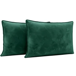 Poduszki Premium|Poszewki I Poduszki Dekoracyjne|Werdomo 2 poduszki welurowe butelkowa zieleń LEA 50x65 cm