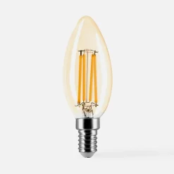 LED-POL Żarówka LED barwa ciepła ORO-AMBER-E14-C35-4W-WW
