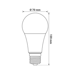 Żarówki Klasyczne|LED-POL Żarówka LED E27 19W barwa neutralna ORO-ATOS-E27-A70-19W-DW