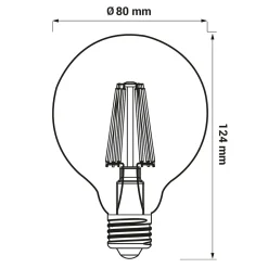 LED-POL Żarówka LED E27 6W barwa neutralna ORO-E27-G80-FL-CLARO-6W-DIMM-DW