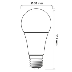 Żarówki Klasyczne|LED-POL Żarówka LED E27 12W barwa neutralna ORO-ATOS-E27-A60-12W-DW