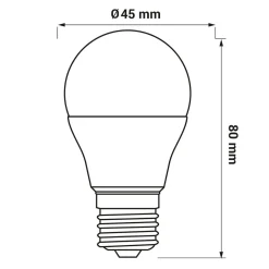 LED-POL Żarówka LED E27 8W barwa neutralna ORO-E27-G45-TOTO-8W-DW