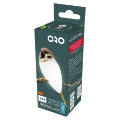 LED-POL Żarówka LED E14 5W barwa zimna ORO-E14-C37-TOTO-5W-CW