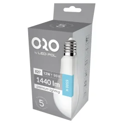 LED-POL Żarówka LED E27 12W barwa zimna ORO-PREMIUM-E27-A60-12W-XP