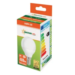 Żarówka LED E14 6W KULKA barwa ciepła SPECTRUM