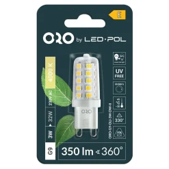 LED-POL Żarówka LED G9 3W barwa neutralna ORO-G9-OLI-3W-DW-II