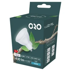 Żarówki Klasyczne|LED-POL Żarówka LED ORO-GU10-TOTO-6,5W-CW barwa zimna