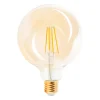 Żarówki Ozdobne|LED-POL Żarówka ozdobna LED E27 6W barwa ciepła ORO-E27-G80-FL-AMBER-6W-DIMM