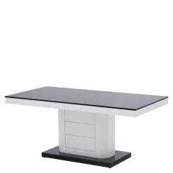 Ława LIMENA MINI połysk czarna / biała