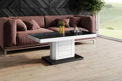 Ława LIMENA MINI połysk czarna / biała