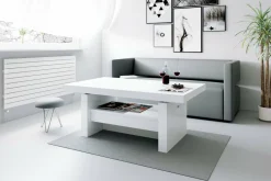 Ławostoły|Stoliki Kawowe| Ława rozkładana AVERSA biała