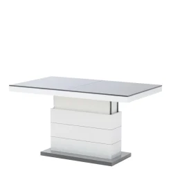 Stoliki Kawowe| Ława rozkładana MATERA LUX połysk szara / biała