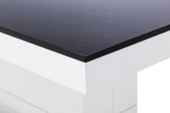 Ława rozkładana MATERA LUX połysk czarna / biała