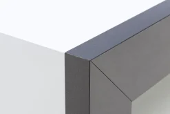 Stoliki Kawowe| Ława SIMPLE połysk biała / grafit