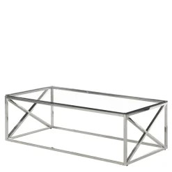 Ława szklana srebrna MAGNUS