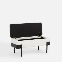 Ławki|inny Ława tapicerowana biała INIDEX