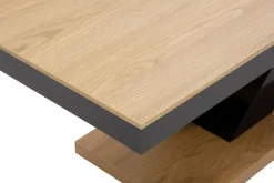 Ława VICTORIA MINI czarna / dąb słoneczny