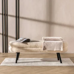 Ławki|inny Ławka boucle beżowa TINSELO