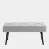 Ławki|inny Ławka welurowa jasnoszara KASKADE