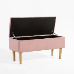 Ławki| Ławka ze schowkiem różowa KAVENTO