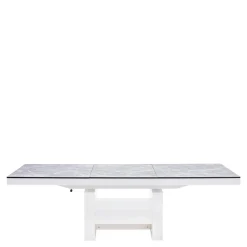 Ławostół z szufladą AVERSA LUX biały połysk / nadruk marmur połysk