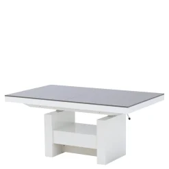 Ławostół z szufladą AVERSA LUX połysk szary / biały