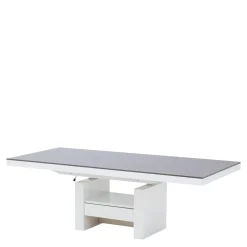 Ławostół z szufladą AVERSA LUX połysk szary / biały