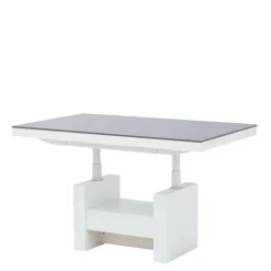 Ławostół z szufladą AVERSA LUX połysk szary / biały