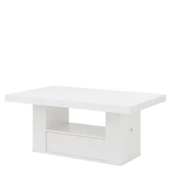 Ławostoły|Stoliki Kawowe| Ławostół z szufladą MALAGA MAT biały