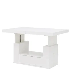 Ławostoły|Stoliki Kawowe| Ławostół z szufladą MALAGA MAT biały