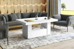 Ławostół z szufladą MALAGA połysk biały