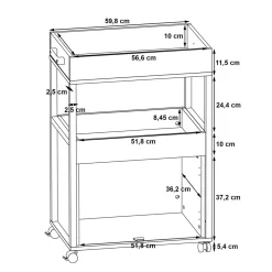 Barki|FORTE Barek na kółkach HOME BAR vintage