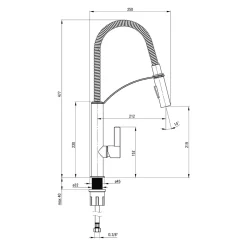 Deante Bateria GERBERA BGB 072M chrom
