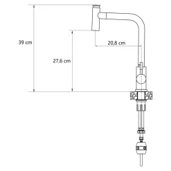Baterie| Bateria kuchenna czarna QUADRON CORNERA