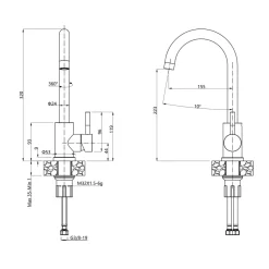 Bateria kuchenna szara inox QUADRON RIVERA