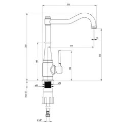Deante Bateria TAMIZO BQT N63M nero