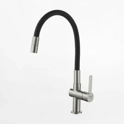 inny Bateria zlewozmywakowa z elastyczną wylewką 2 strumienie LAVEO LEX nikiel szczotkowany