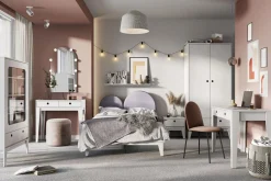 Szafy|Szafy Uchylne|LENART Biała szafa niska dla nastolatka FEMII