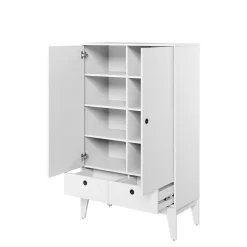 Szafy|Szafy Uchylne|LENART Biała szafa niska dla nastolatka FEMII