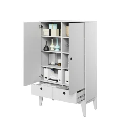 Szafy|Szafy Uchylne|LENART Biała szafa niska dla nastolatka FEMII