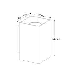 Zumaline Biały minimalistyczny kinkiet SANDY WL SQUARE