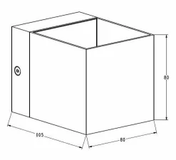 Kinkiety|Zumaline Biały minimalistyczny kinkiet sześcian TRANSFER WL