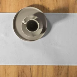 inny Bieżnik na stół biało-srebrny AMELIA 40x120 cm