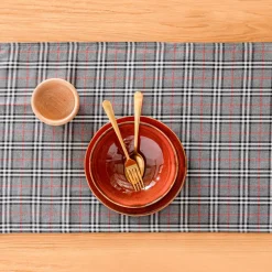 Estetica Bieżnik w szkocką kratę szary NEWPORT 40x120 cm