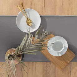 Bieżnik welurowy szary VELVIO 40x130 cm