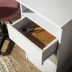 Dzieci Biurko białe z szafką i szufladą BILL