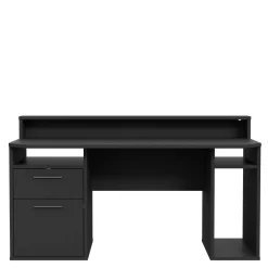 FORTE Biurko gamingowe TEZAUR czarne