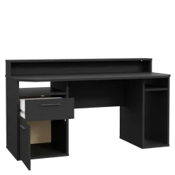 FORTE Biurko gamingowe TEZAUR czarne