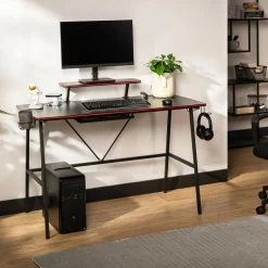 Biurka|Biurka| Biurko gamingowe z nadstawką LINT