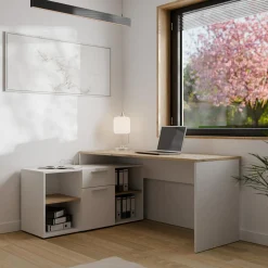 Biurka|Biurka|FORTE Biurko narożne z komodą CONTRA COSTA